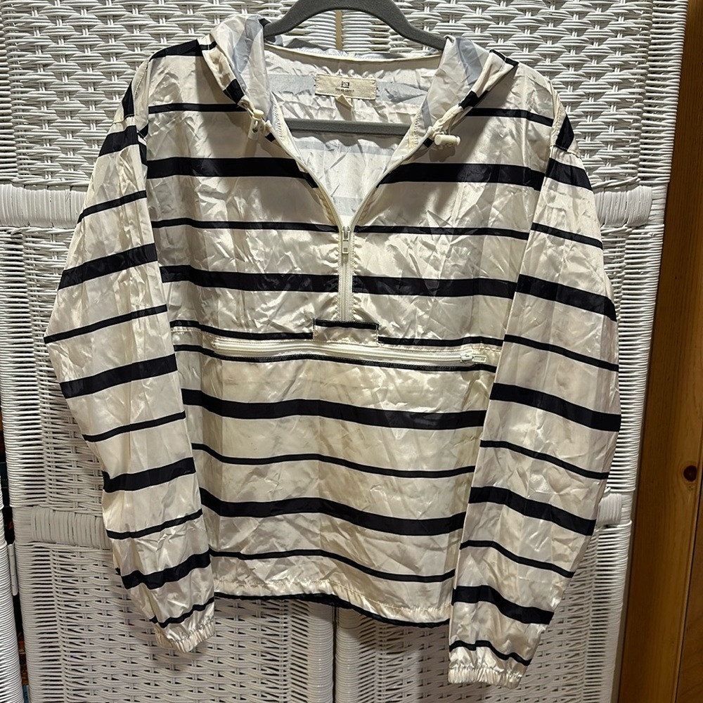 Thread & Supply jacket black stripes and cream M